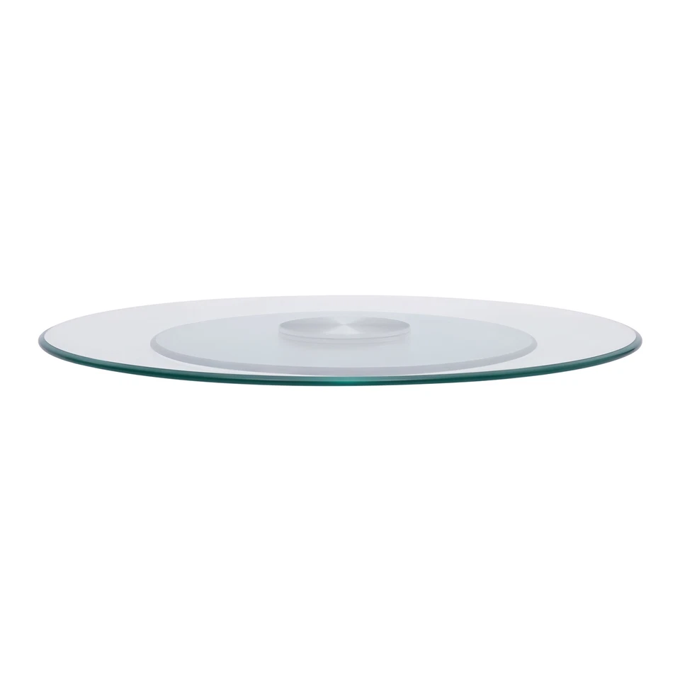27.56" Glass  Turntable Dining Table Centerpiece Large Tabletop US - Image 2 of 4