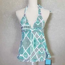 Sunseeker Halter swim top Size 6 New tropical print