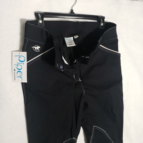 NUOVO Piper Evolution calzoni alti donna 32R toppa ginocchio nero bianco pantaloni - Foto 12 di 12