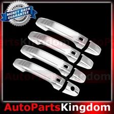 Chrome 4 Door Handle w/Smart Hole Cover For 15-23 Chevy Suburban+Tahoe+GMC Yukon
