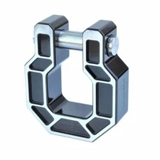 Royal Hooks Royal Show Shackle D-Ring Hook Black/Milled Pair RHO-12017-BKM-2