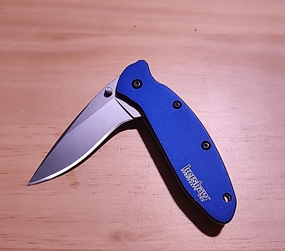 1620NB Kershaw Scallion Blue Pocket Knife 1620 Blem USA Made eBay