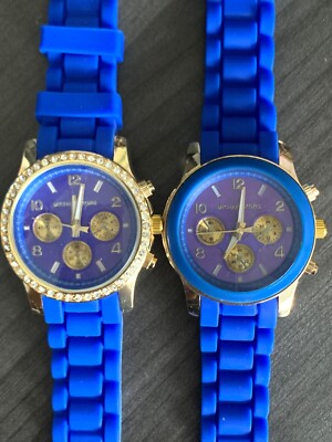 Unisex Blue Rose Casual Stylish Ultra Thin Silicone Band Waterproof Wristwatch CRRJU Men main image 2
