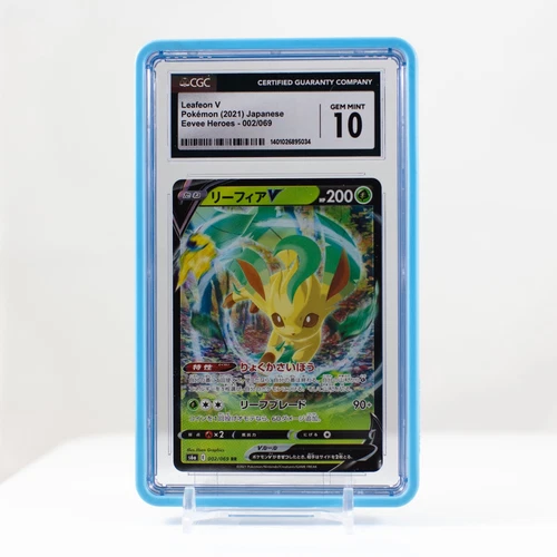 2021 Pokemon Leafeon V Holo Eevee Heroes 002/069 Japanese - CGC 10 