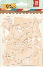 Basic Grey Carte Postale - Laser Cut Wood Die Cut Embellishments