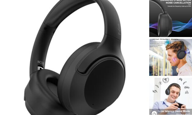 NC50 Hybrid ANC Wireless Bluetooth 5.3 Headphones with Long Battery Life