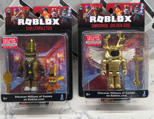 Collection action Roblox - Simoon68 Golden God + chillthrill709 (2) lot - Photo 1 sur 4