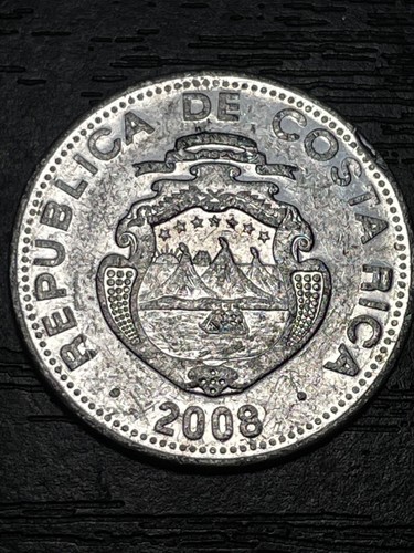 Costa Rica 5 Colones 2008 Aluminum Coin - Picture 2 of 2
