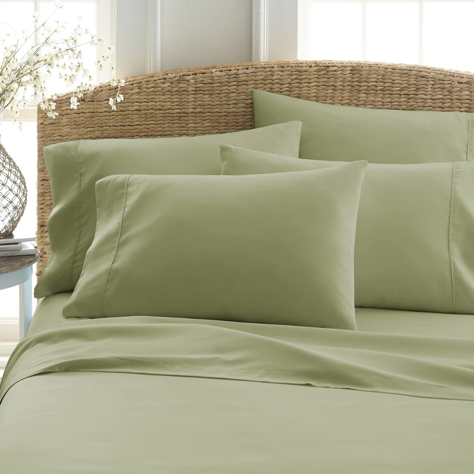 Juego de sábanas de 6 piezas serie 2100 sábanas de lujo ultra suaves de bolsillo profundo para hotel Foto 2 de 4