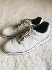 Footjoy Pro SL Mens Golf Shoes White Silver Leather Spikeless Size 11 M 53579