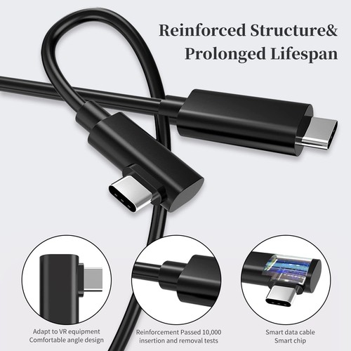 Insignia 16.4' USB-C Virtual Reality Headset Cable - Black - Zdjęcie 10 z 10