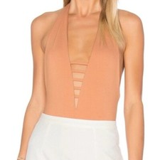NWT NBD Kathryn Halter Neck Bodysuit