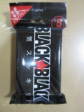 Chewing Gum / Lotte Black Black Gum 9 Sheets in one pack 5 pack / From Japan