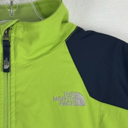 The North Face Jacket XL Youth Boys XL 18/20 Green Fleece Full Zip Pockets Blue - Picture 9 of 13