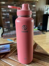 Takeya 40oz Actives Insulated Stainless Steel Water Bottle with Spout Lid - Pink