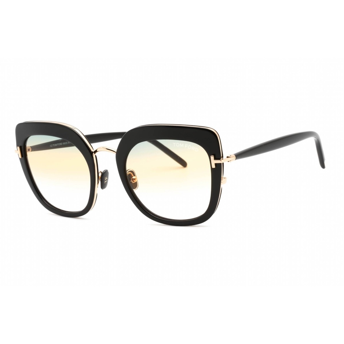 Tom Ford Women\'s Sunglasses with Gold Frame New Tom Ford TF383 01W Gold Black Round Gray Gradient 52mm  main image 4