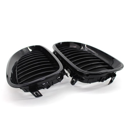 2Pcs Gloss Black Grille Fit For BMW E60 E61 M5 5 Series 03-09 Base Wagon - Picture 6 of 6