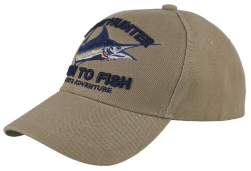 NEW! GREAT HUNTER SPORTS SWORDFISH FISHING ADVENTURE BALL CAP HAT TAN - Picture 2 of 4