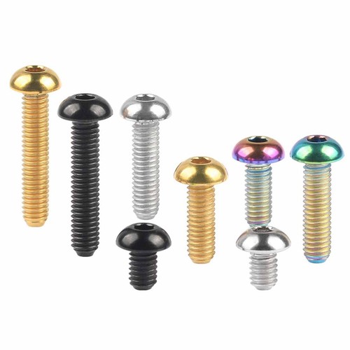 M8 Titanium Ti Bolts 15/20/25/30/35/40mm Button Head Allen Screws For Motorcycle - Picture 10 of 28