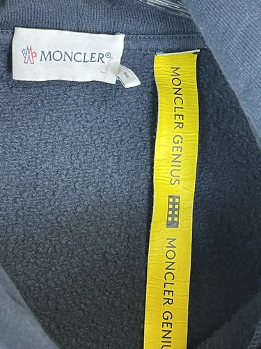 Moncler Hoodie Mens Large Blue JW Anderson Designer Pullover Sweater Adult - Picture 9 of 16