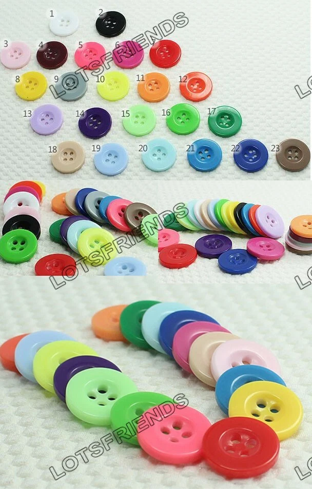 11.5mm 17.5mm 20mm 4-Holes Resin Sewing Buttons Wide Edge Diy Accessories Shirt - Image 2 of 4