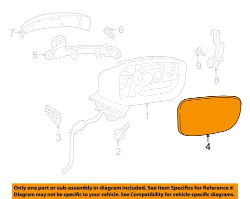 MAZDA OEM 17-18 CX-5 Outside Mirrors-Front Door-Mirror Glass Left KB7W691G7