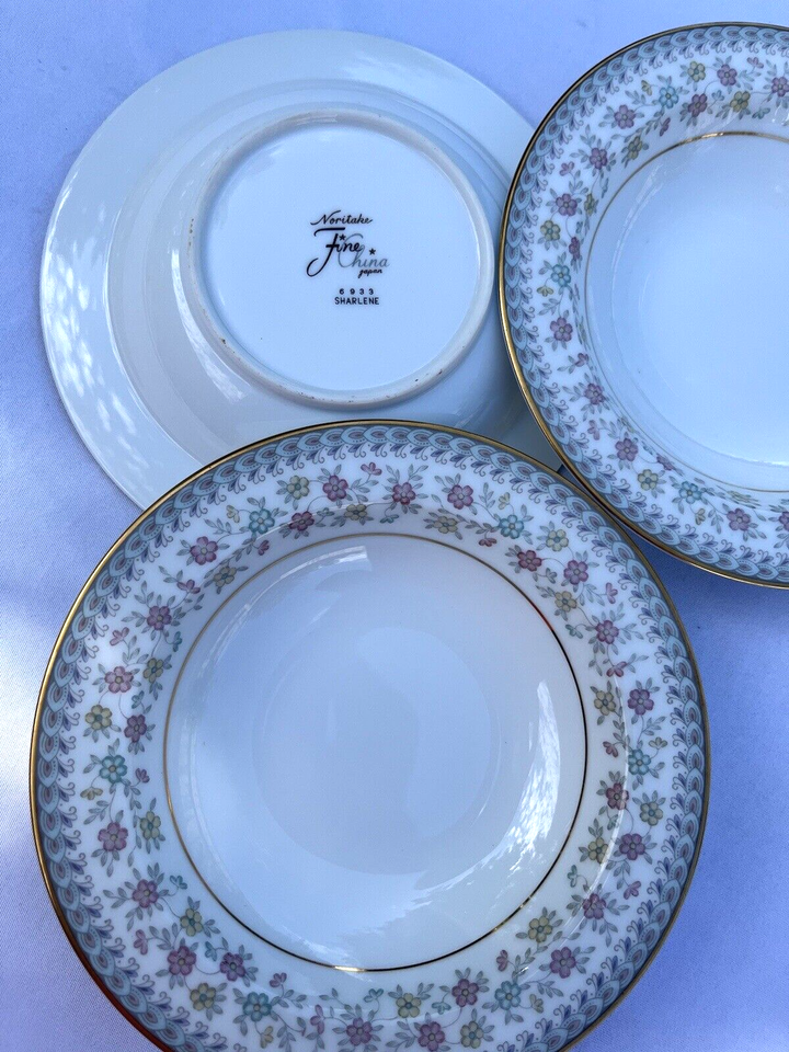 1950's Noritake 6933 SHARLENE Collection Fine China Gold Trim DESSERT BOWLS 3Pc eBay