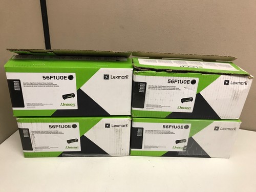 Lot of 4 Open-bag Genuine Lexmark 56F1U0E Toner Cartridge