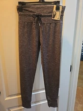 NWT No Boundaries Hi-rise Ankle Leggings S/M Gray Texture Soft Polyester Stretch