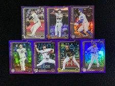 2025 Topps Update Series Purple Foil Davis Martin Brett Baty /250 Lot*7 QI95