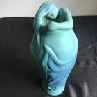 Vintage VAN BRIGGLE LORELEI Blue Ming VASE Artist Signed MILDRED SCOTT 10.5"