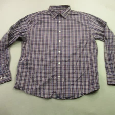 Untuckit Shirt Mens XL Long Sleeve Button Front Casual Lightweight Plaid