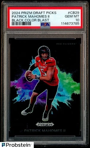 2024 Panini Prizm DP Black Color Blast Patrick Mahomes II SSP CASE HIT PSA 10