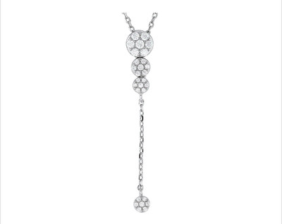 Bella Luce White Cubic Zirconia Platinum Over Sterling Silver Necklace 0.59ctw