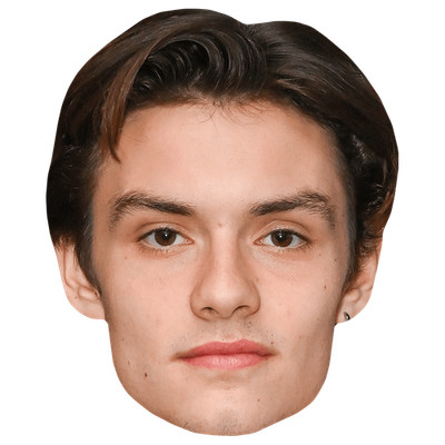Louis Partridge (Stubble) Celebrity Mask, Flat Card Face, Fancy Dress Mask