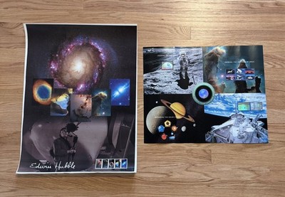 USPS stamps Sheet Set l, Albert Einstein ''Imagination'', MEN WALK ON MOON poster 