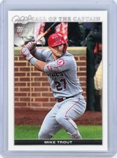 2022 Topps Jeter Call Of The Captain Mike Trout Los Angeles Angels Base Card #36