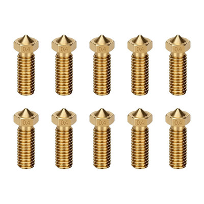 0,4 Mm Messing Volcano Düse, 10PCS Gewinde Messing Düsen, 3D Drucker Düsen Nozzl