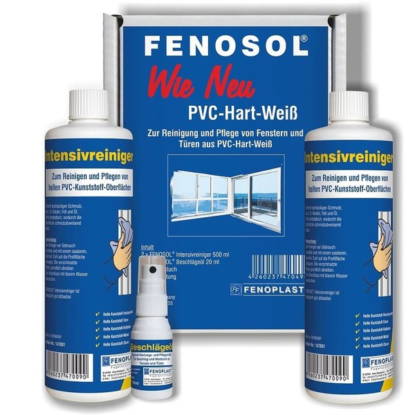 Fenosol Pvc-Hart-Weiß Fensterpflege-Set Intensivreiniger & BeschläGespray-image