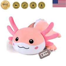 Weighted Plush, Cute Axolotl Weighted Stuffed Animal with Beads, Soft Sensory...
