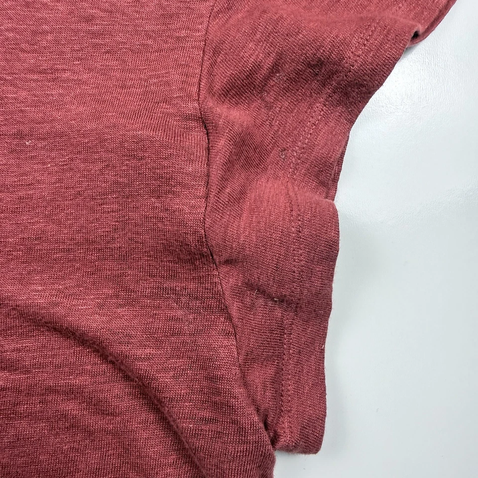 Camiseta informal ligera de manga corta roja XS de lino Banana Republic para mujer Foto 3 de 4