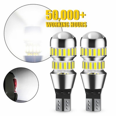 T15 921 912 LED Reverse Backup Light Bulbs W16W 916 2400 LM Super Bright White