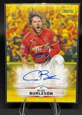 2025 Topps Stadium Club Alec Burleson Yellow On Card Autographed