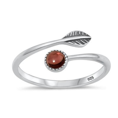 Red Classic Arrow Spoon Adjustable Ring .925 Sterling Silver Band Sizes 4-10