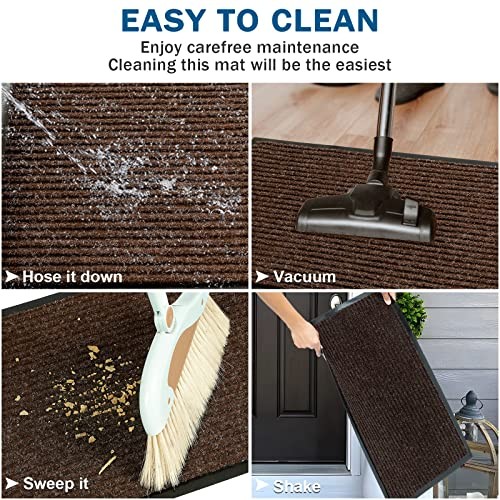 Door Mat 2-Pack, Doormat Entryway Mats Front Porch Doormats, Non-Slip Dirt - Picture 7 of 8