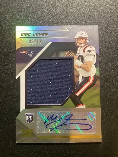 2022 Panini XR RPA MAC JONES Jersey Auto #39/49 - Patriots/ 49ERS