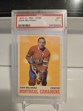 1970 OPC Jean Beliveau Montreal Canadiens PSA 5 Very Clean