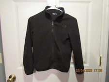 Kids Boys Youth The North Face Full Zip Black Fleece Jacket Small 7/8 Polyester