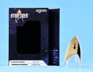 Niue 2 $ 2024 STAR TREK Command Insignia 1oz. Silber PP in Ovp.