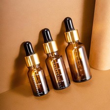 5-100ML Amber Glass Liquid Dropper Reagent Eye Pipette Essential Oils Bottle